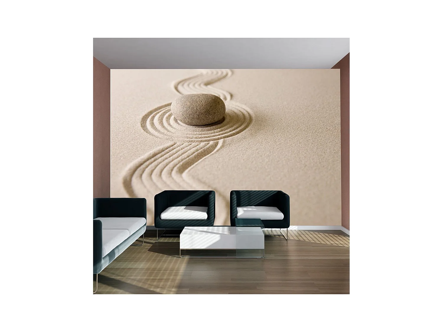 Papier Peint "Zen Sand Garden" 270 x 350 cm