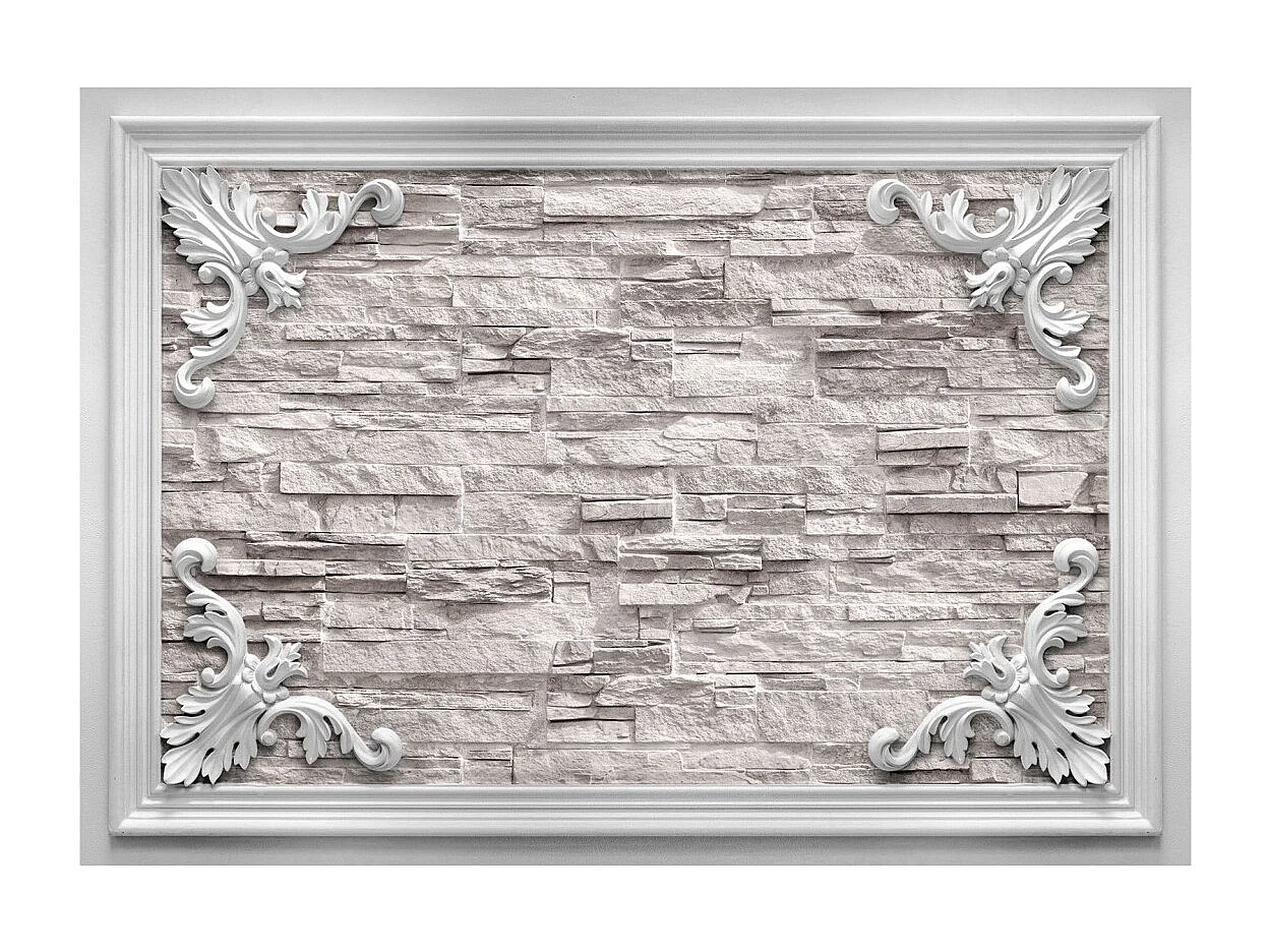 Papier Peint "Brick in the Frame Beige" 245 x 350 cm