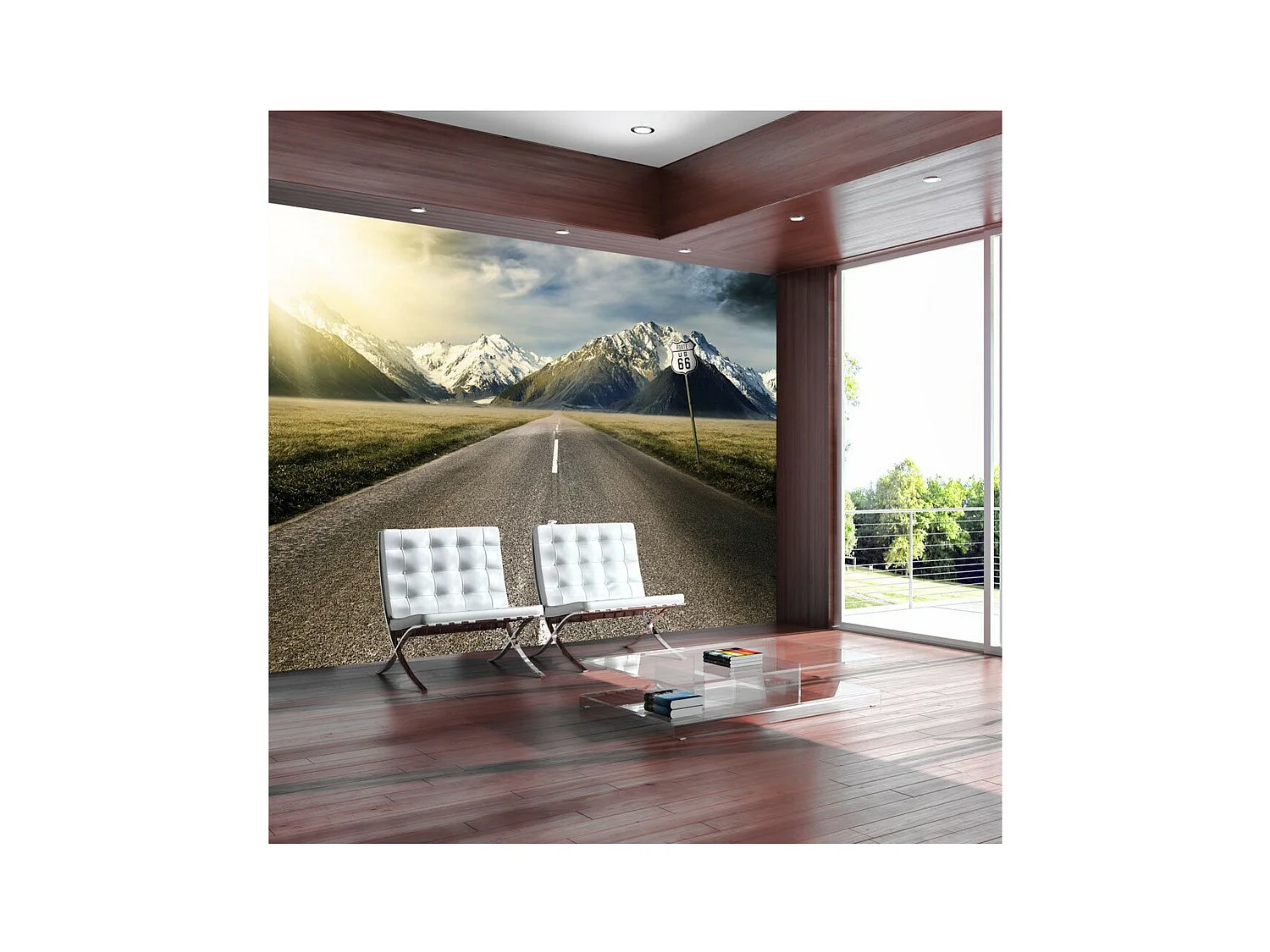 Papier Peint "The Long Road" 70 x 100 cm