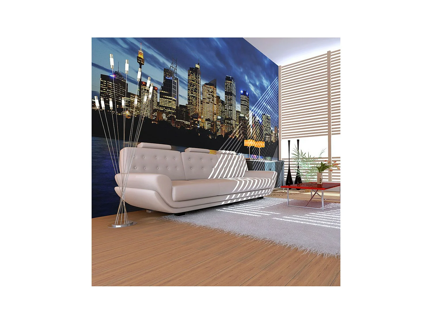 Papier Peint "Nuages ??du Soir sur Sydney" 193 x 250 cm