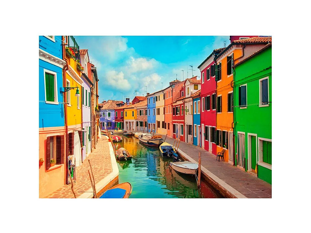 Papier Peint "Colorful Canal in Burano" 280 x 400 cm