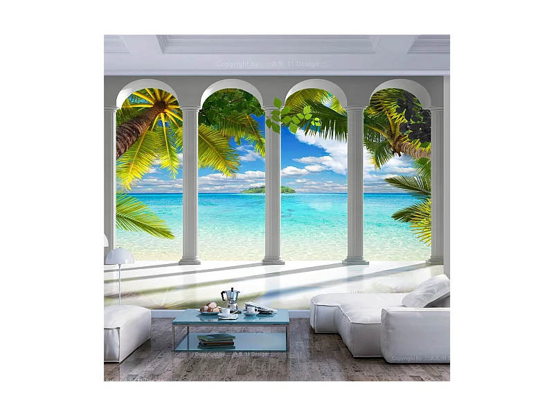 Papier Peint "Sea Behind Columns" 70 x 100 cm