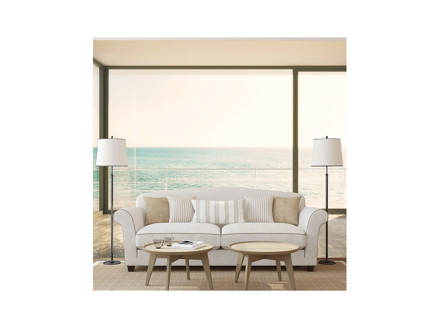 Papier Peint "Vue Ensoleillée" 245 x 350 cm