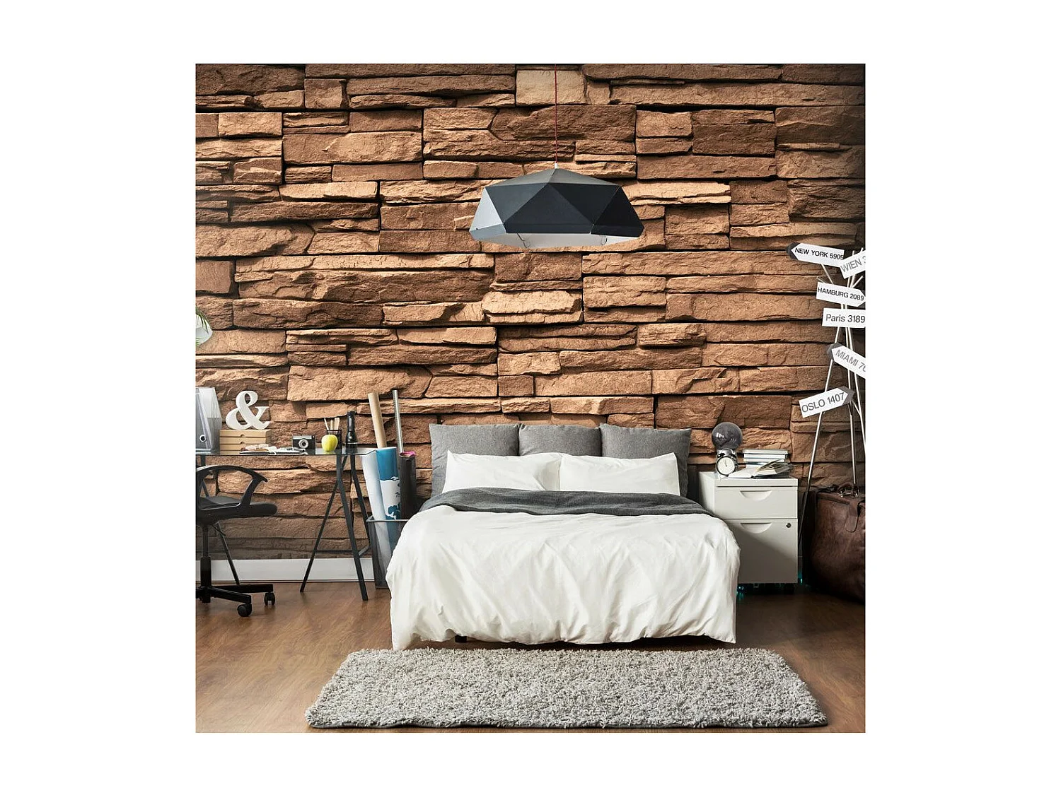 Papier Peint "Chocolate Stones" 140 x 200 cm