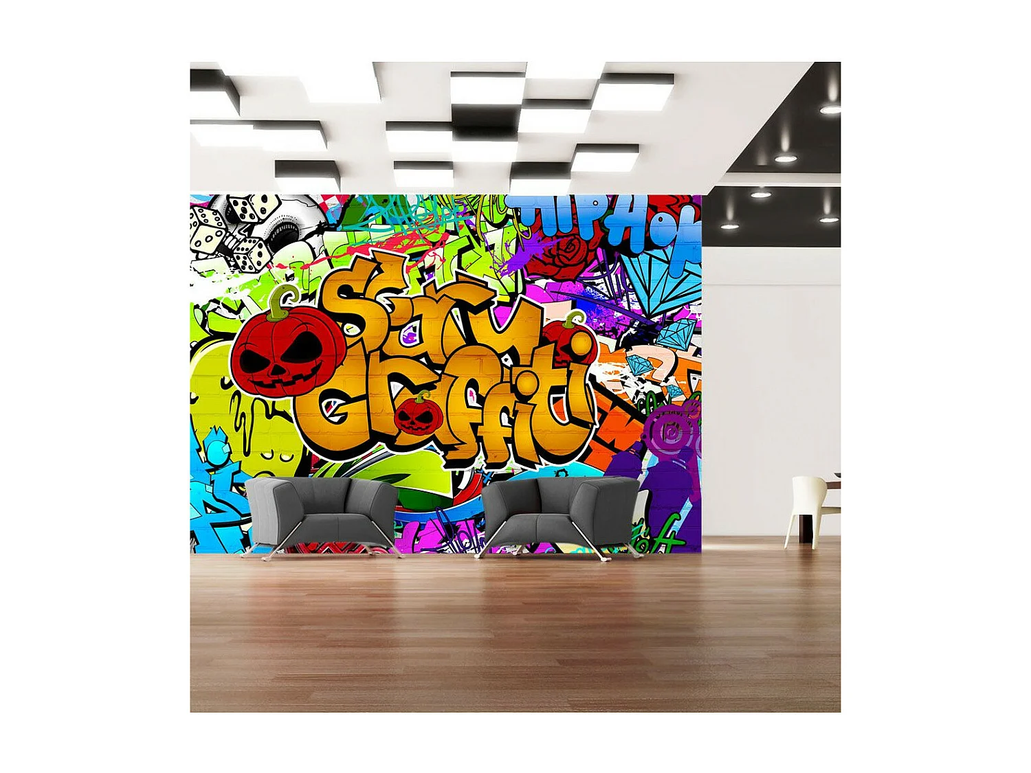 Papier Peint "Scary Graffiti" 70 x 100 cm
