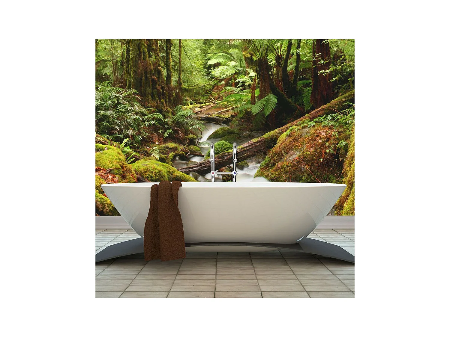 Papier Peint "Forêt Tropicale" 154 x 200 cm