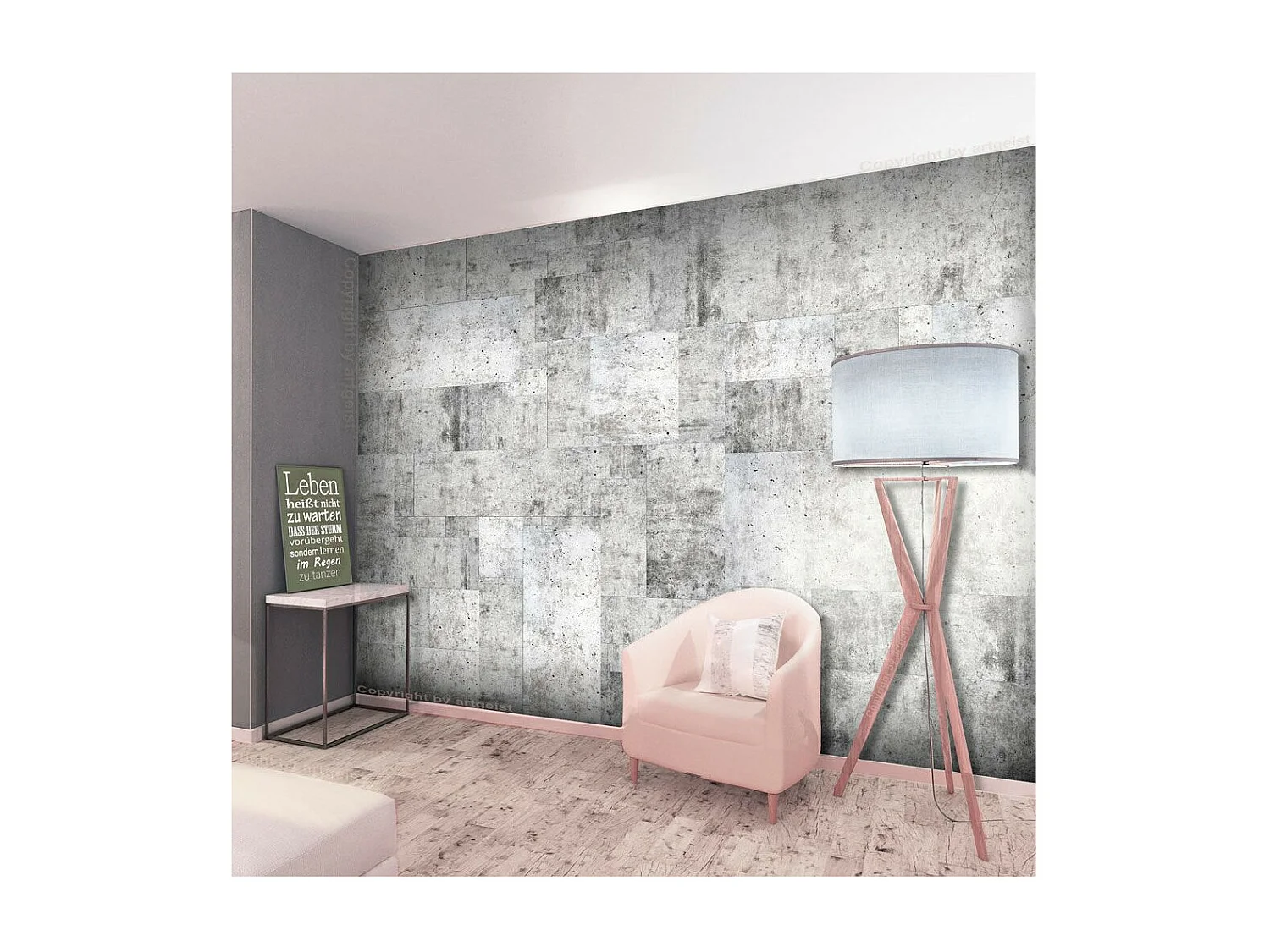 Papier Peint "Concrete : Grey City" 140 x 200 cm