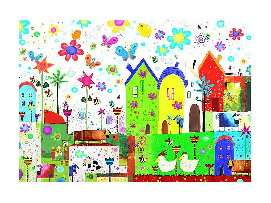 Papier Peint "Happy Farm" 175 x 250 cm