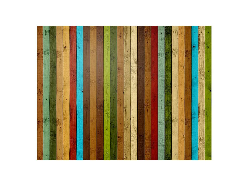 Papier Peint "Wooden Rainbow" 154 x 200 cm