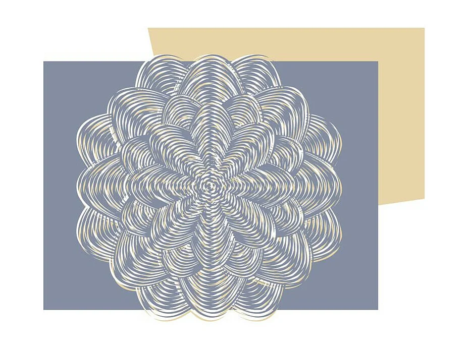 Papier Peint "Ornement Blanc" 154 x 200 cm