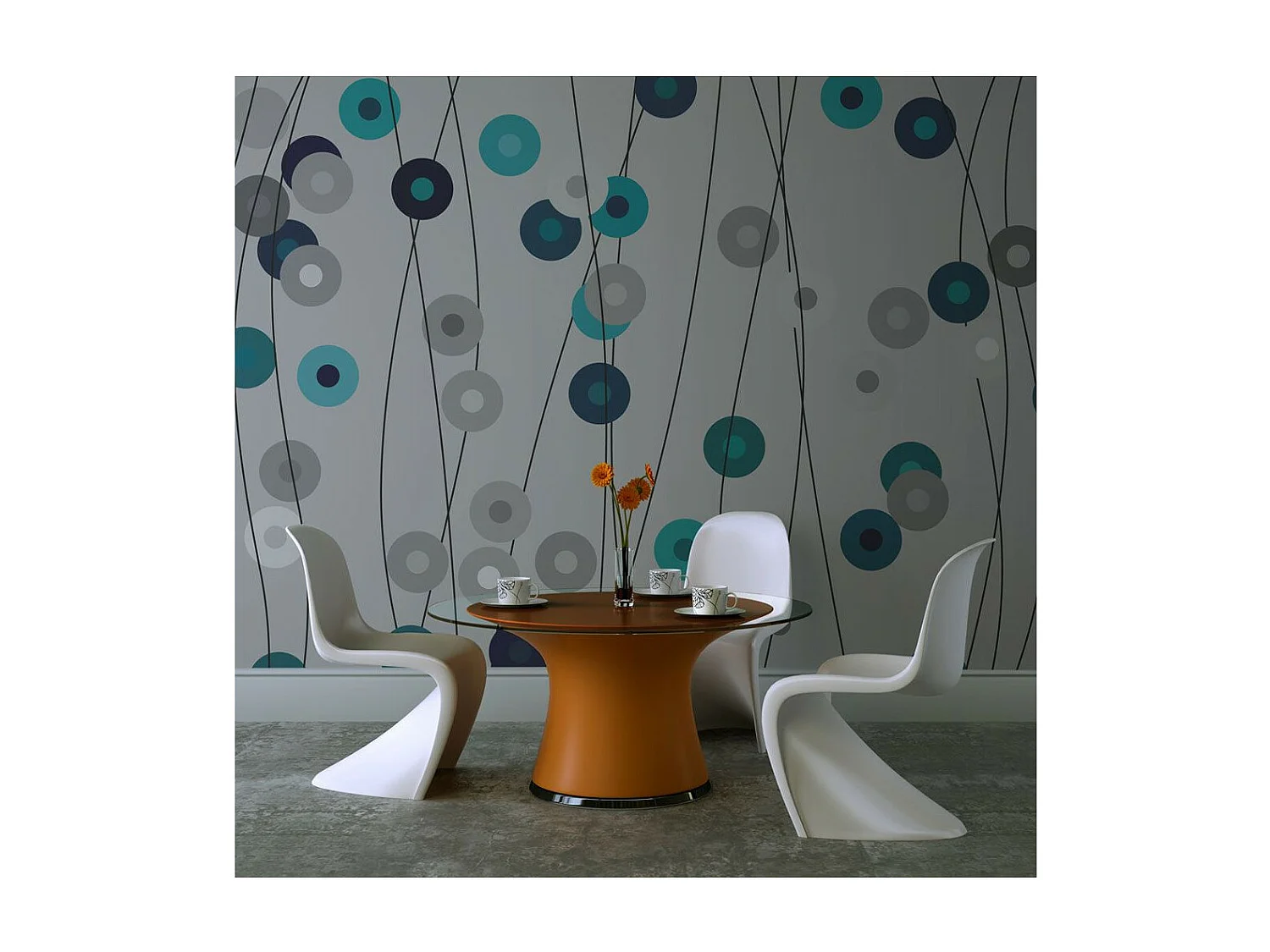 Papier Peint "Cordons de Soie" 270 x 350 cm