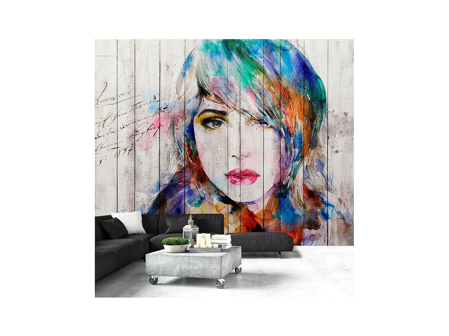 Papier Peint "Wooden Portrait" 245 x 350 cm