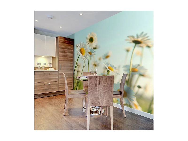 Papier Peint "Marguerites Prairie de Printemps" 193 x 250 cm