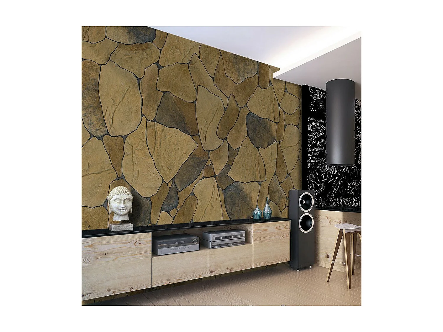 Papier Peint "Pétales de Pierre" 175 x 250 cm