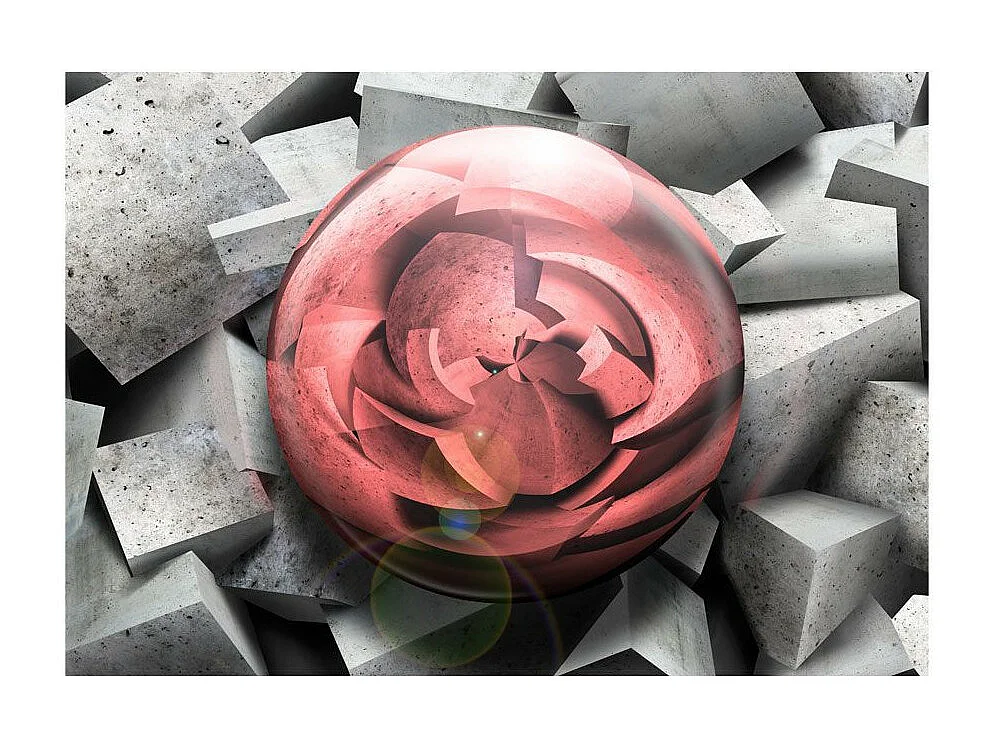 Papier Peint "Rose de Pierre" 245 x 350 cm