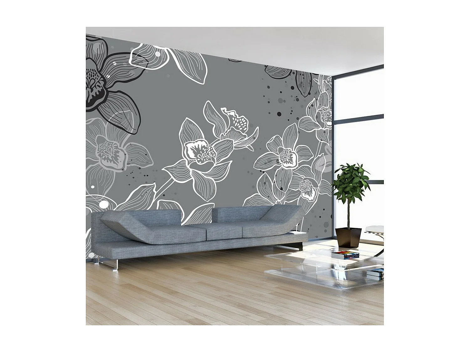 Papier Peint "Winter Flora" 270 x 350 cm