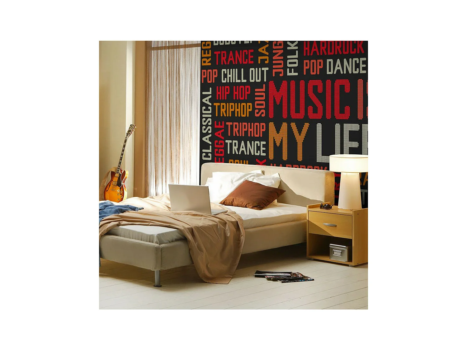 Papier Peint "Music is My Life" 154 x 200 cm