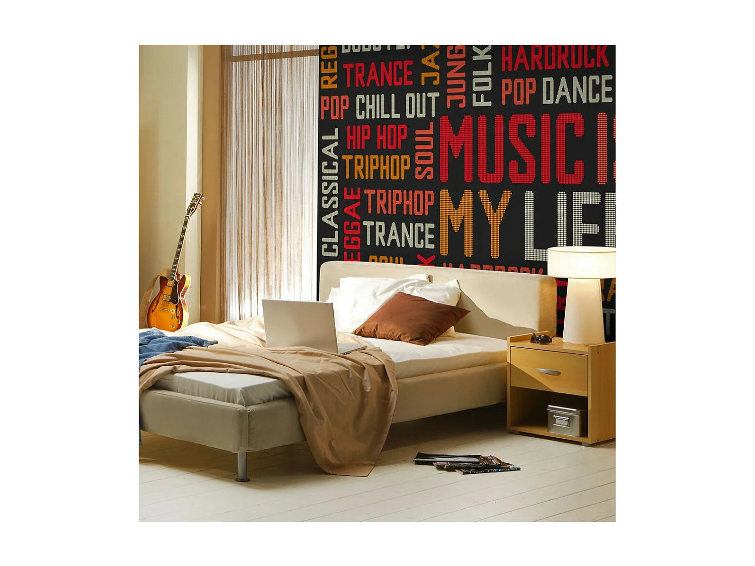 Papier Peint "Music is My Life" 154 x 200 cm