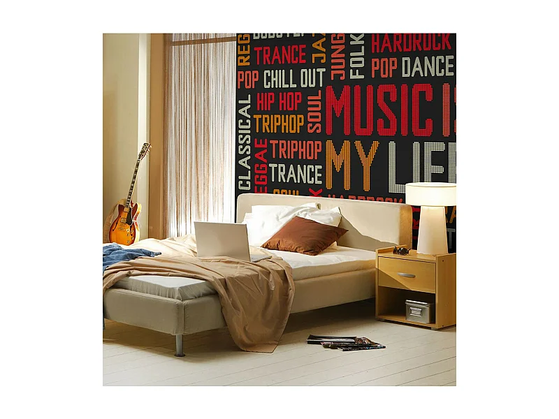 Papier Peint "Music is My Life" 154 x 200 cm