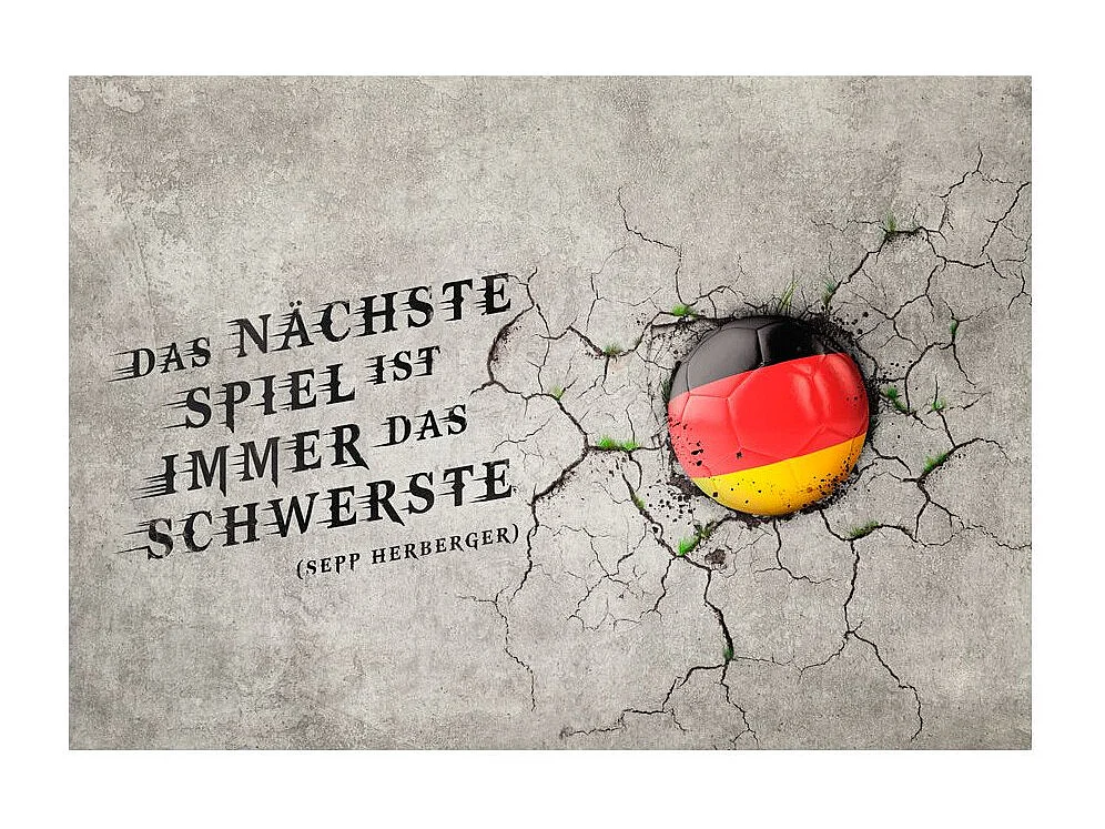 Papier Peint "Das Nächste Spiel Ist Immer Das Schwerste - Sepp Herberger" 140 x 200 cm