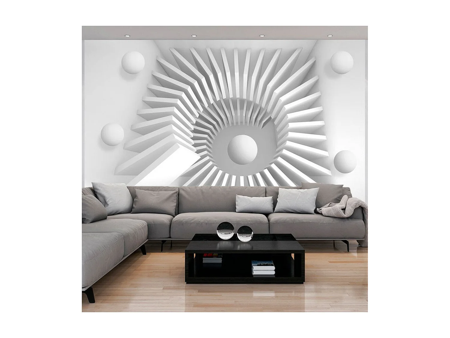 Papier Peint "White Jigsaw" 210 x 300 cm