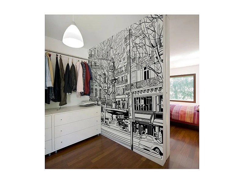 Papier Peint "Sketch of Parisian Fountain" 154 x 200 cm