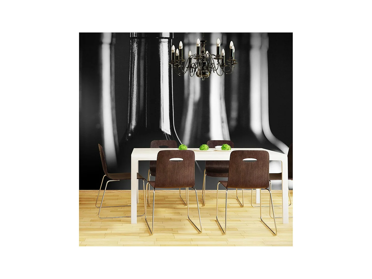 Papier Peint "Bouteilles de Vin" 154 x 200 cm