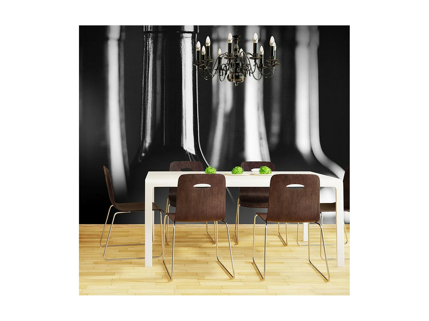 Papier Peint "Bouteilles de Vin" 154 x 200 cm