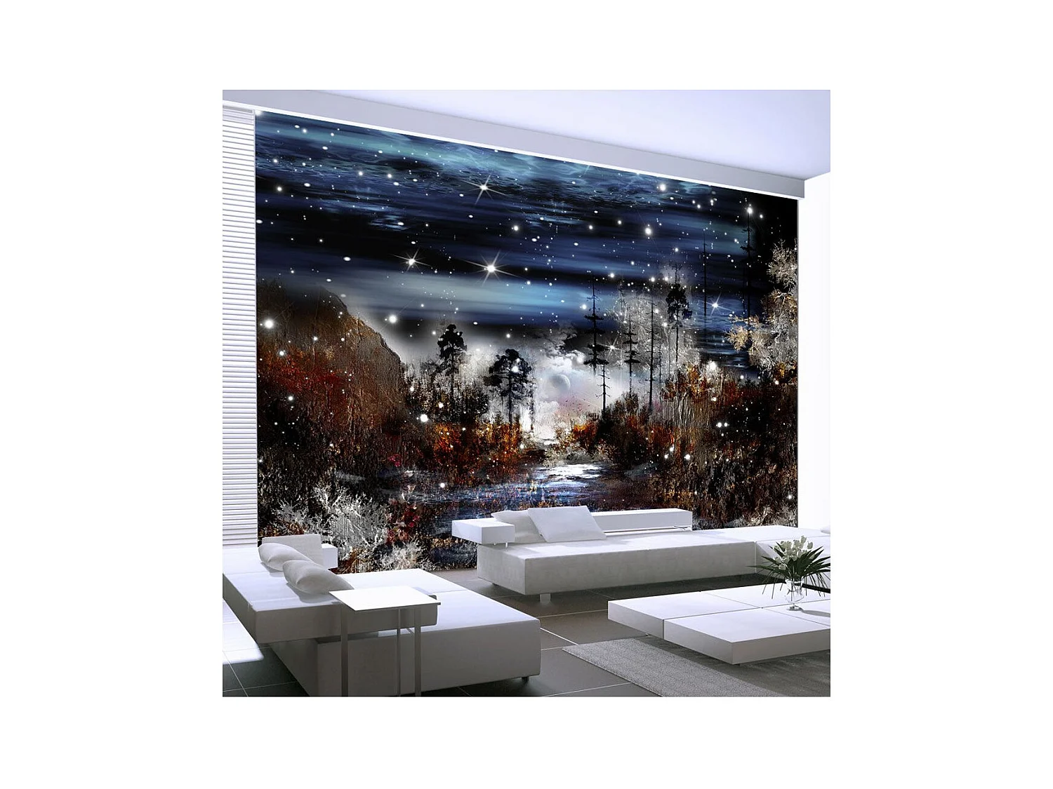 Papier Peint "Nuit dans la Foret" 245 x 350 cm