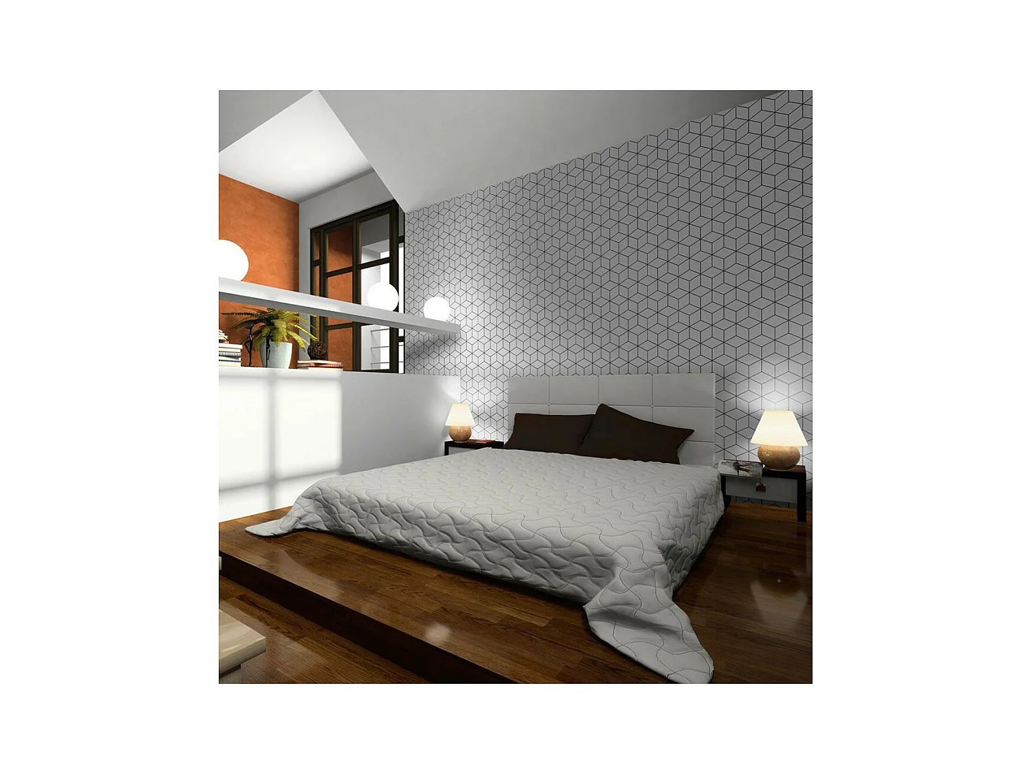 Papier Peint "Cubes Texture" 193 x 250 cm