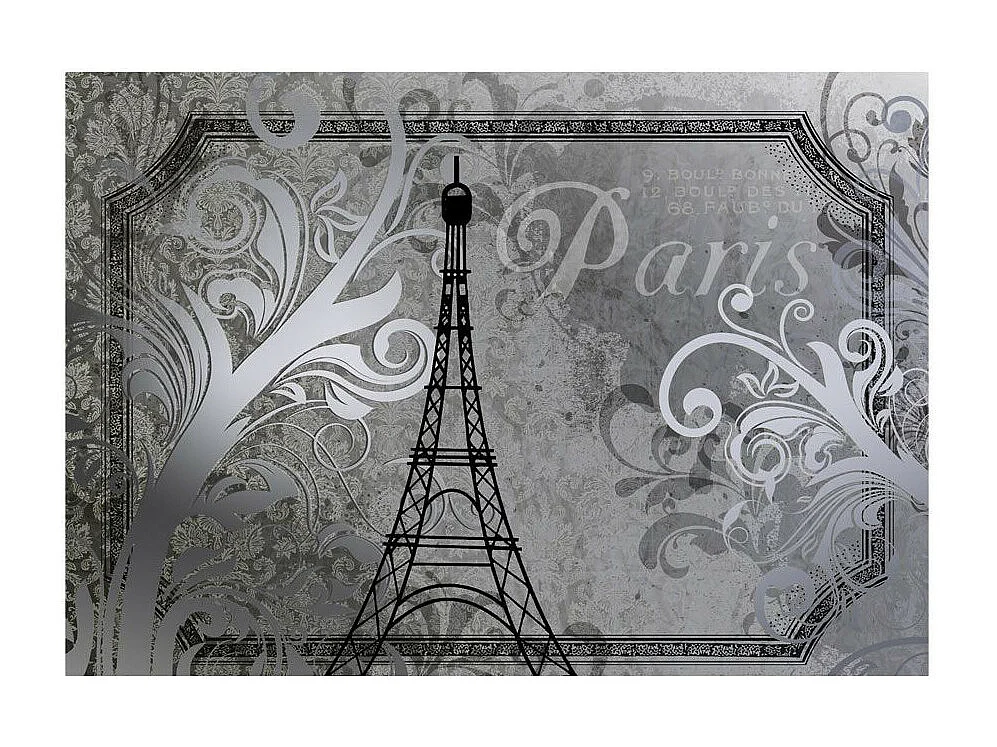 Papier Peint "Vintage Paris Silver" 140 x 200 cm