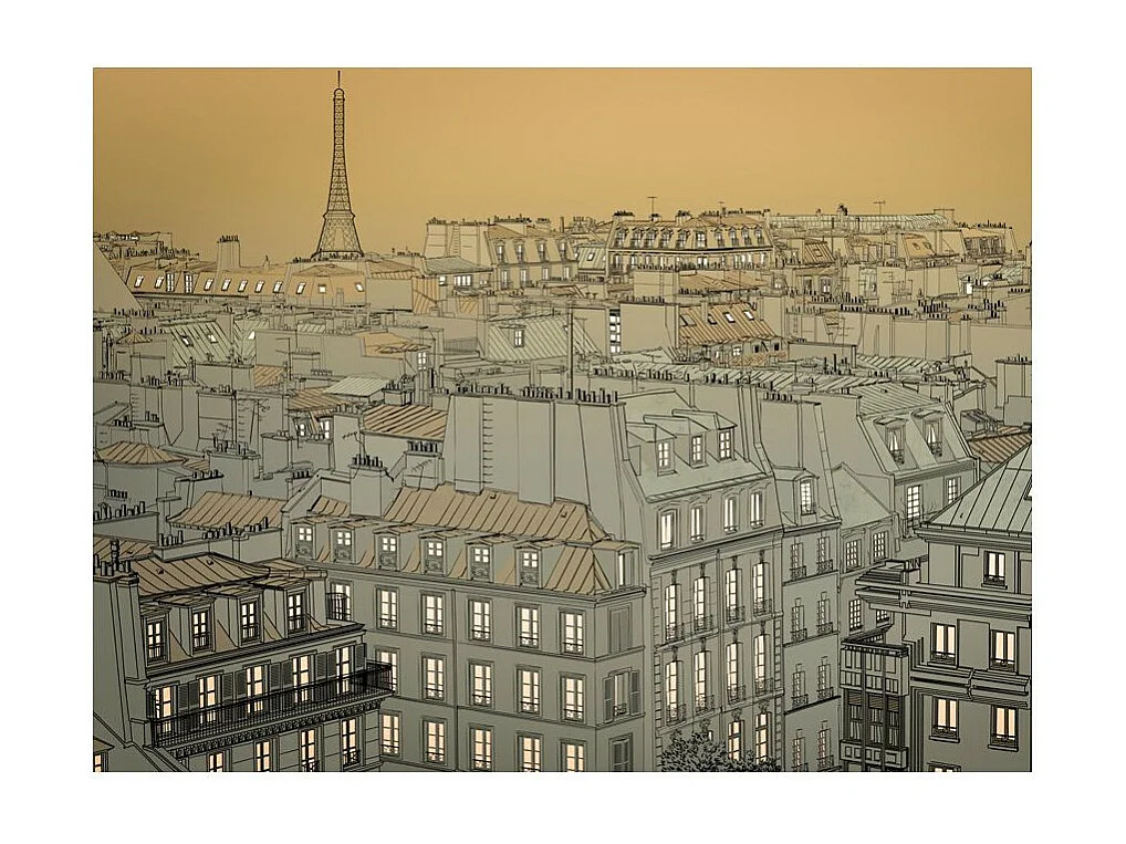 Papier Peint "Bonne Nuit Paris !" 154 x 200 cm