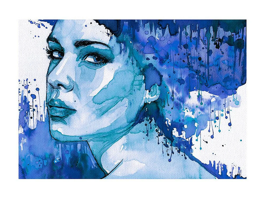 Papier Peint "Blue Lady" 210 x 300 cm