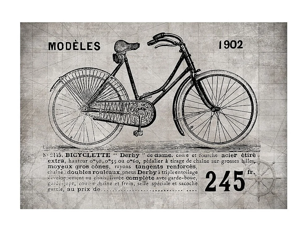Papier Peint "Bicycle Vintage" 140 x 200 cm