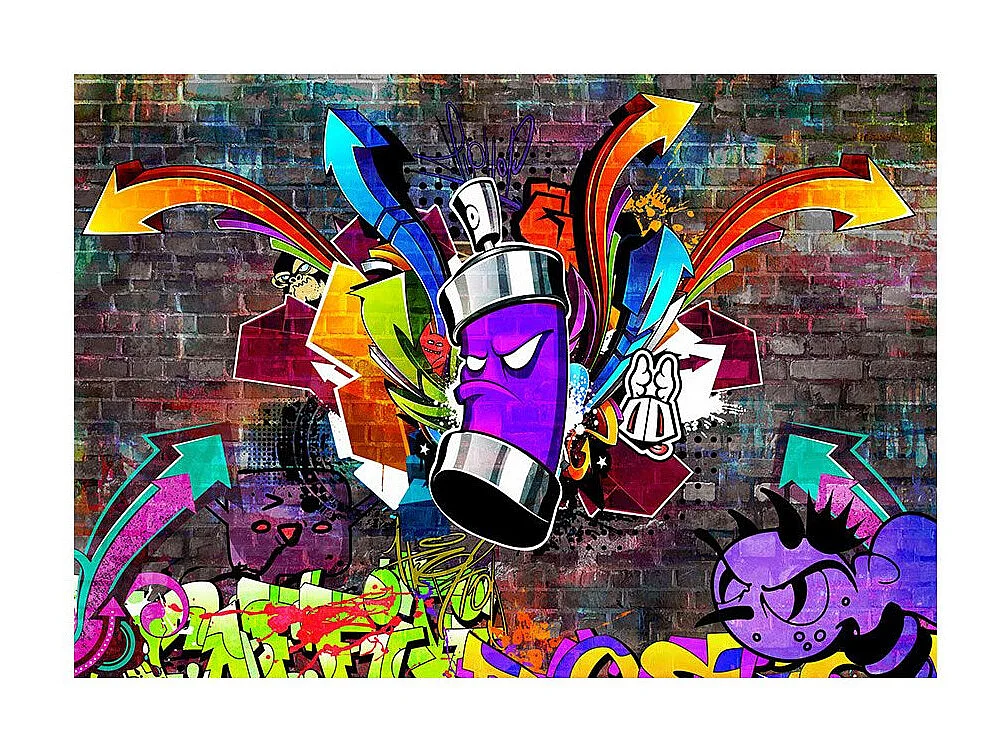 Papier Peint "Graffiti : Colourful Attack" 175 x 250 cm