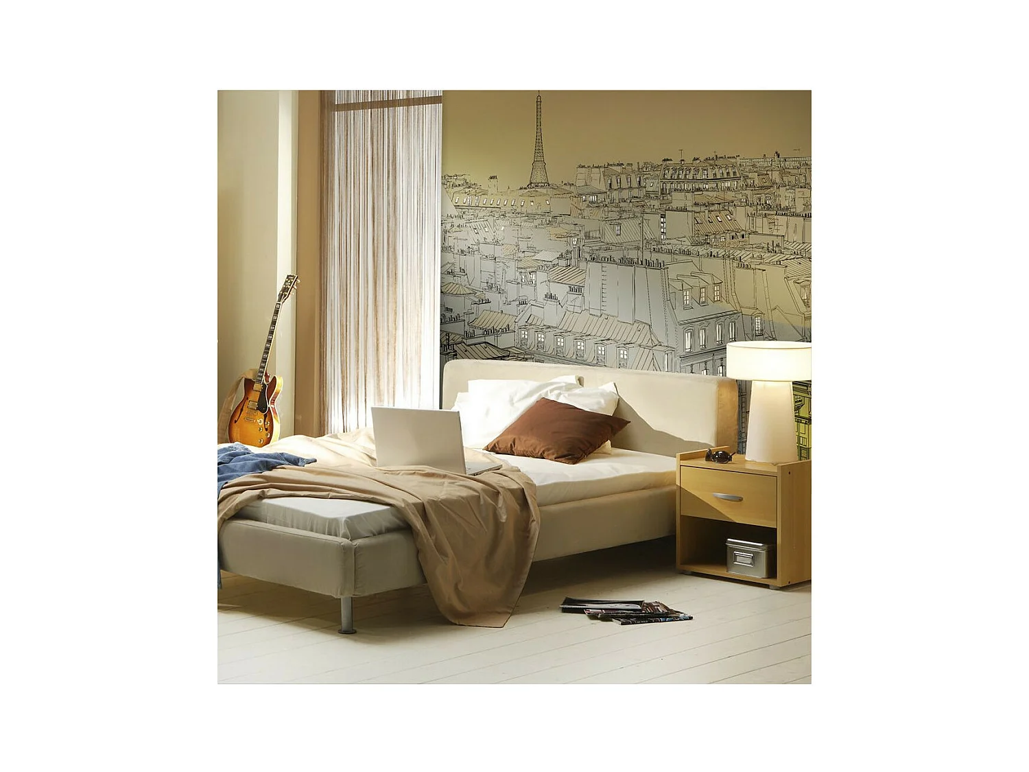 Papier Peint "Bonne Nuit Paris !" 193 x 250 cm