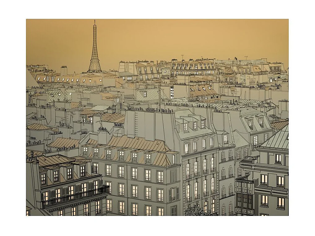 Papier Peint "Bonne Nuit Paris !" 193 x 250 cm