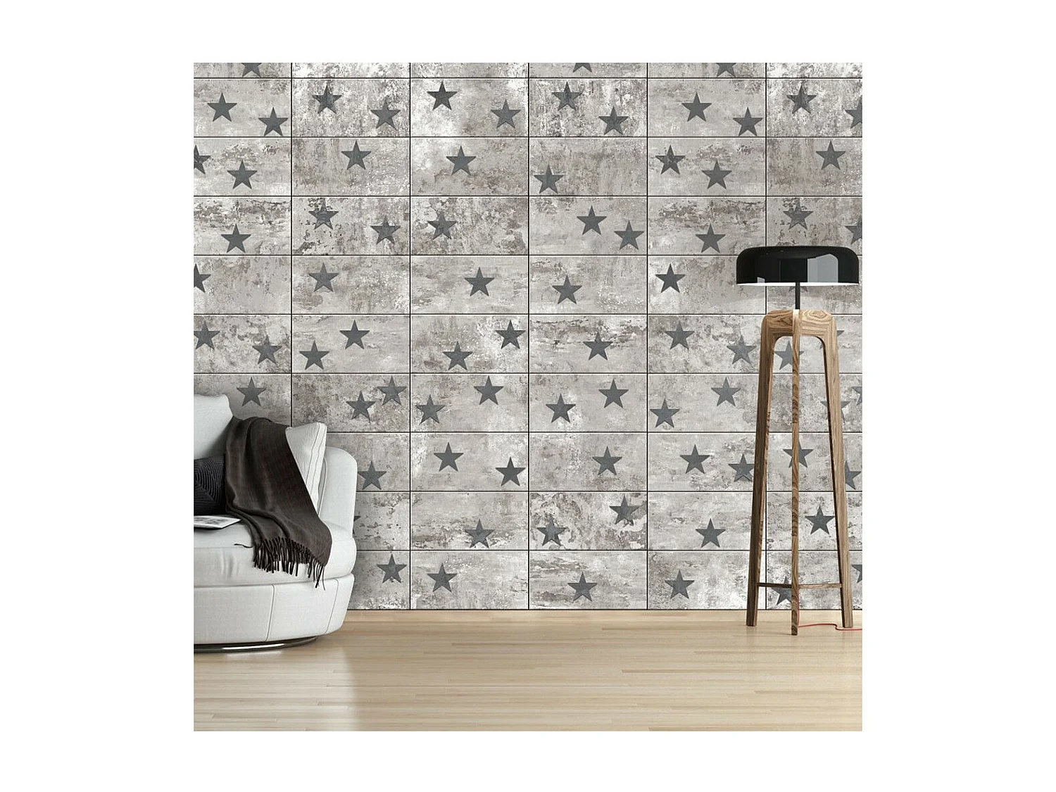 Papier Peint "Concrete Stars" 50x1000cm