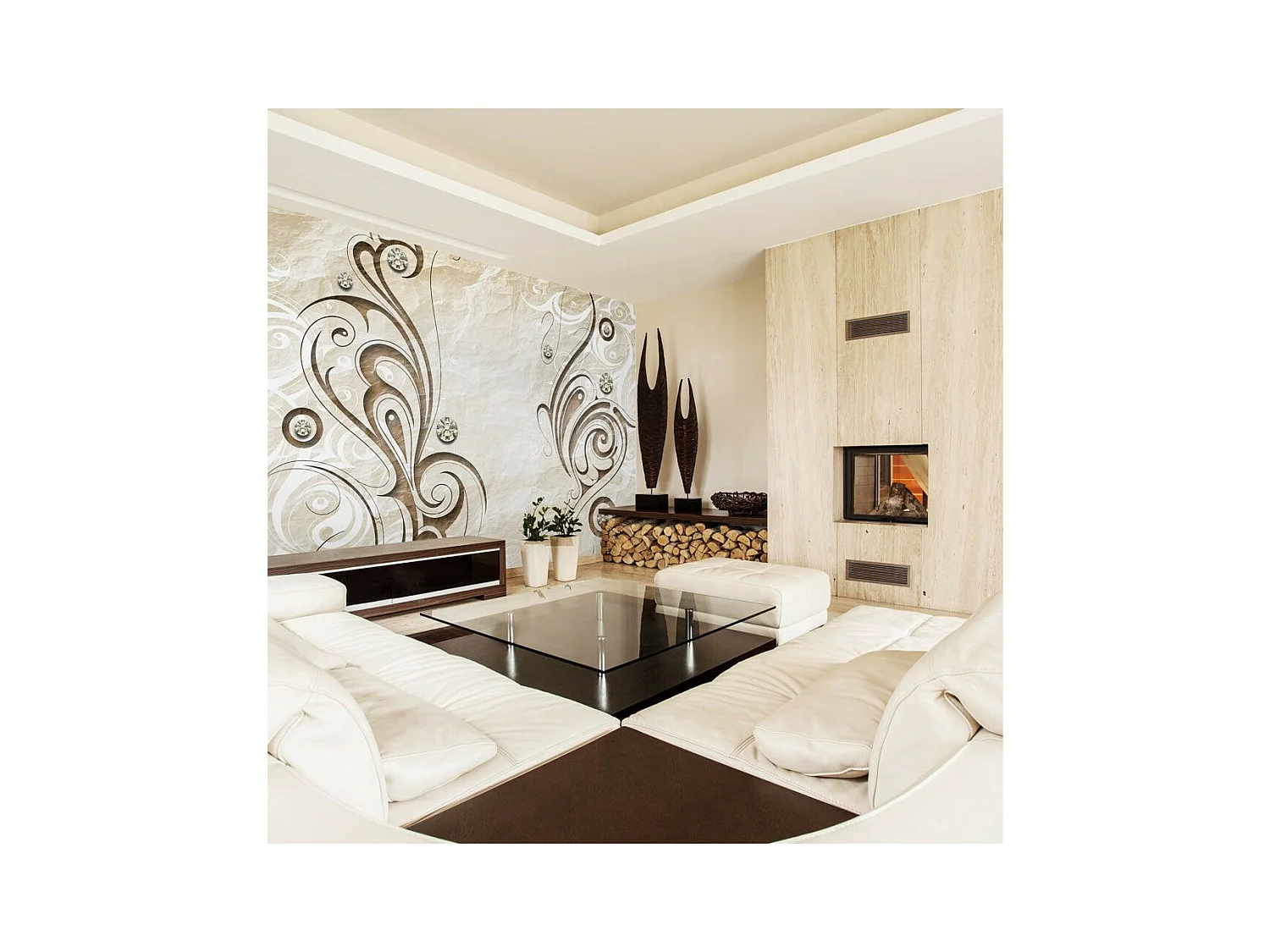 Papier Peint "Stone Butterfly" 210 x 300 cm