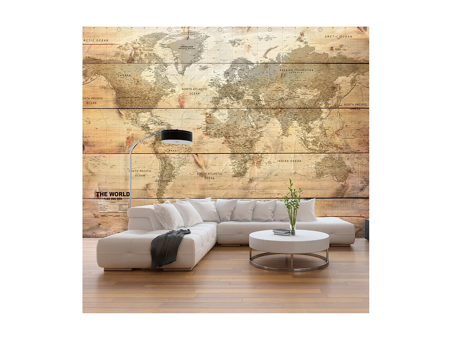 Papier Peint "Map on Boards" 210 x 300 cm