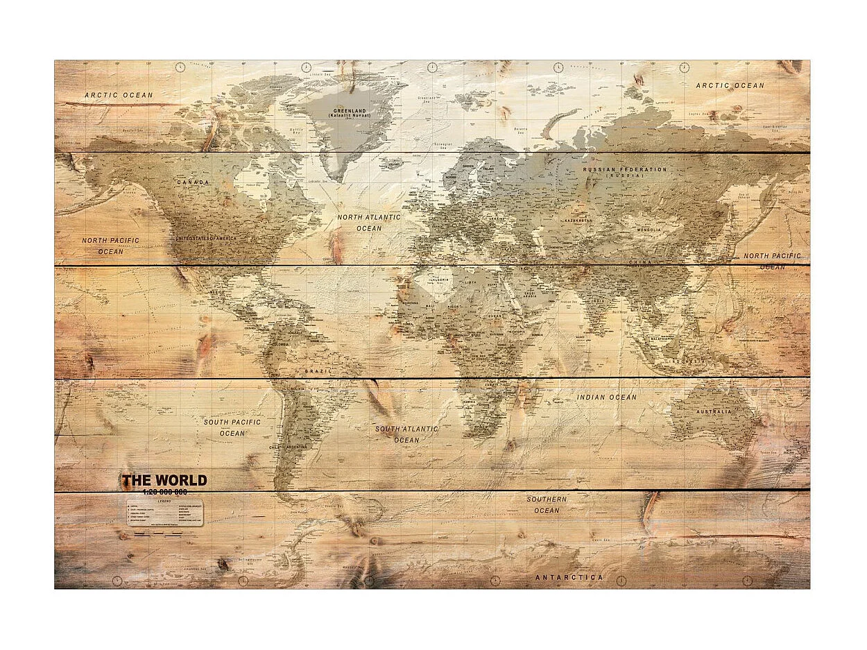 Papier Peint "Map on Boards" 210 x 300 cm