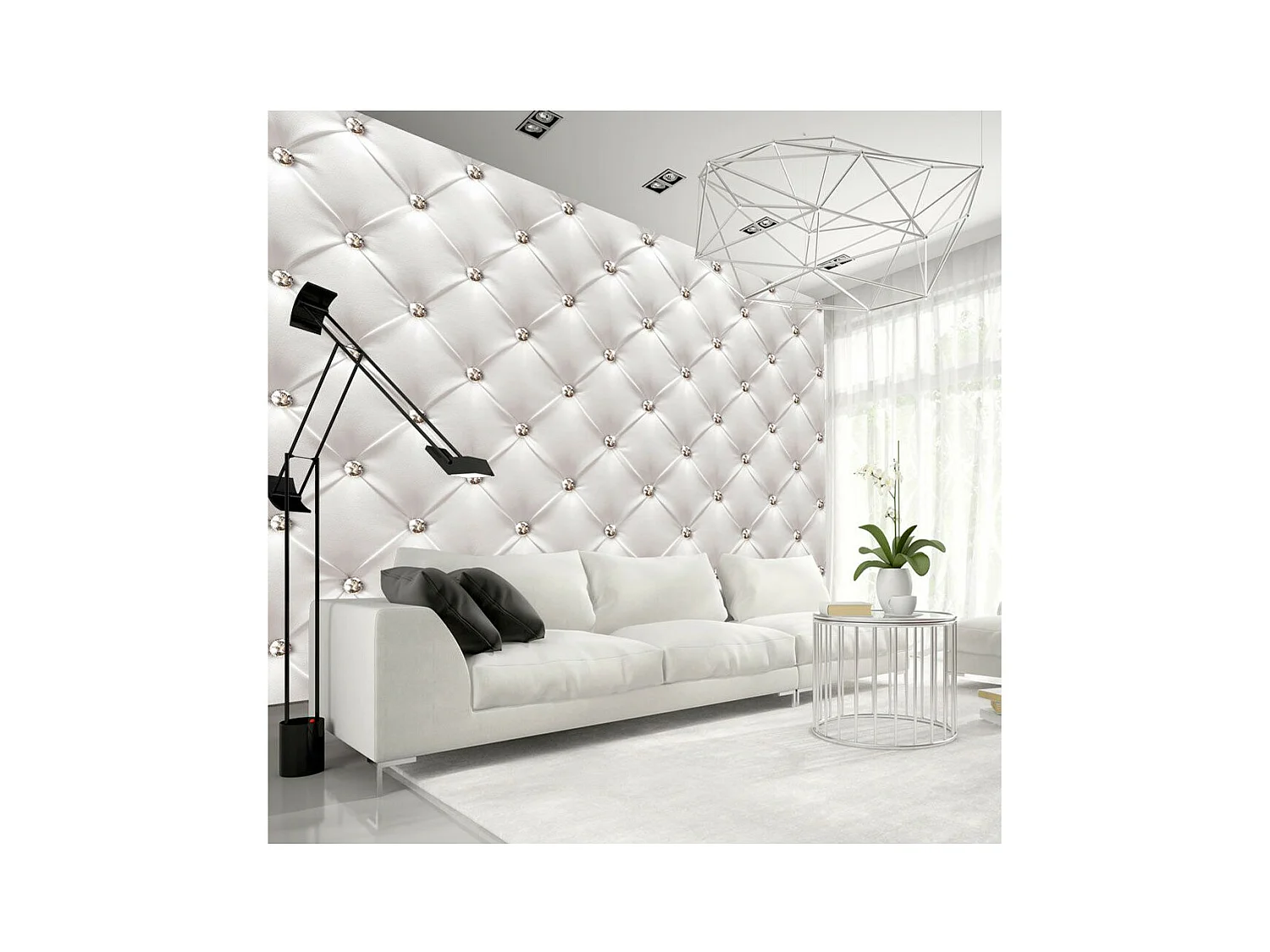 Papier Peint "White Elegance" 210 x 300 cm