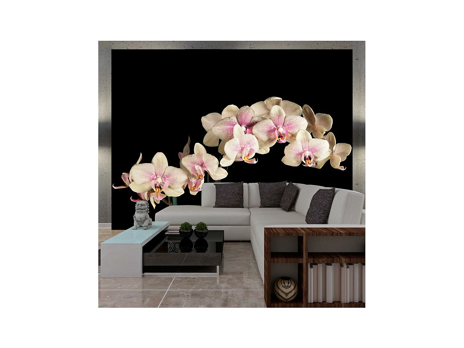 Papier Peint "Orchidée en Fleurs" 193 x 250 cm