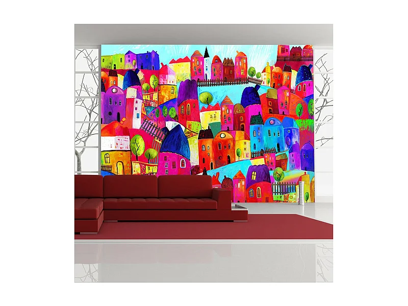 Papier Peint "Rainbow Hued Town" 270 x 350 cm