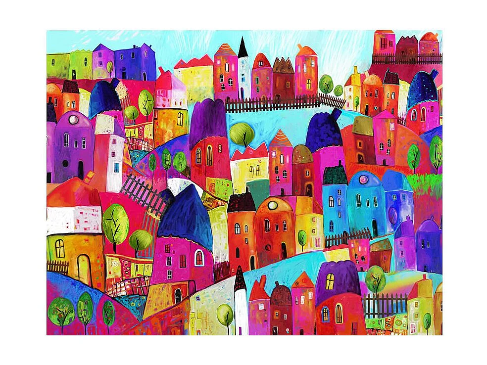 Papier Peint "Rainbow Hued Town" 270 x 350 cm