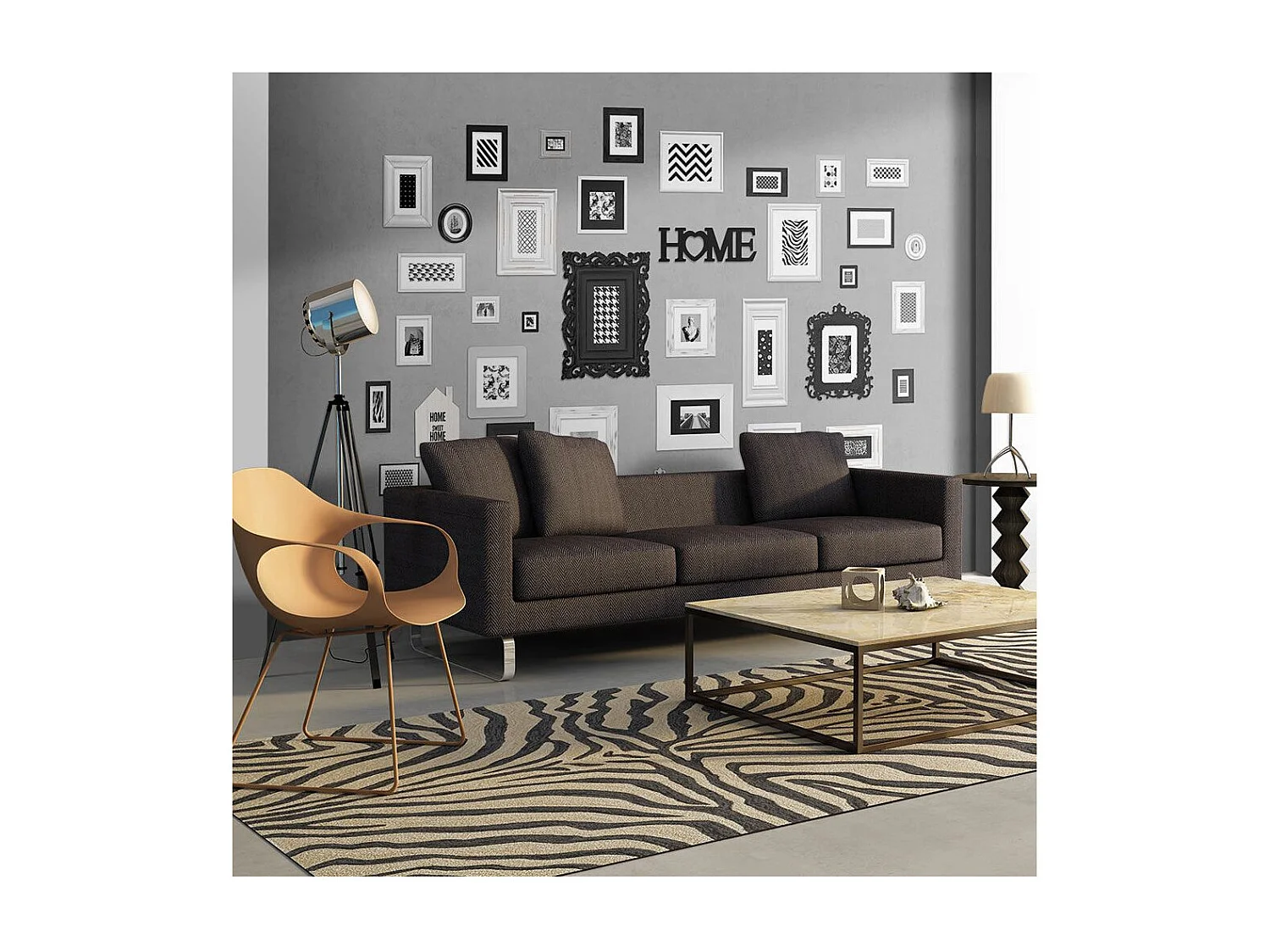 Papier Peint "Wall Full of Frames" 70 x 100 cm