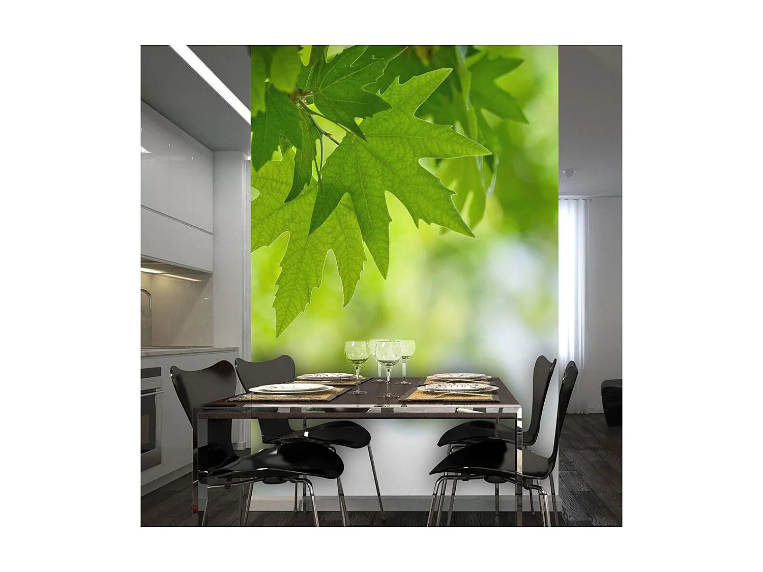 Papier Peint "Feuilles Shallow Focus" 270 x 350 cm