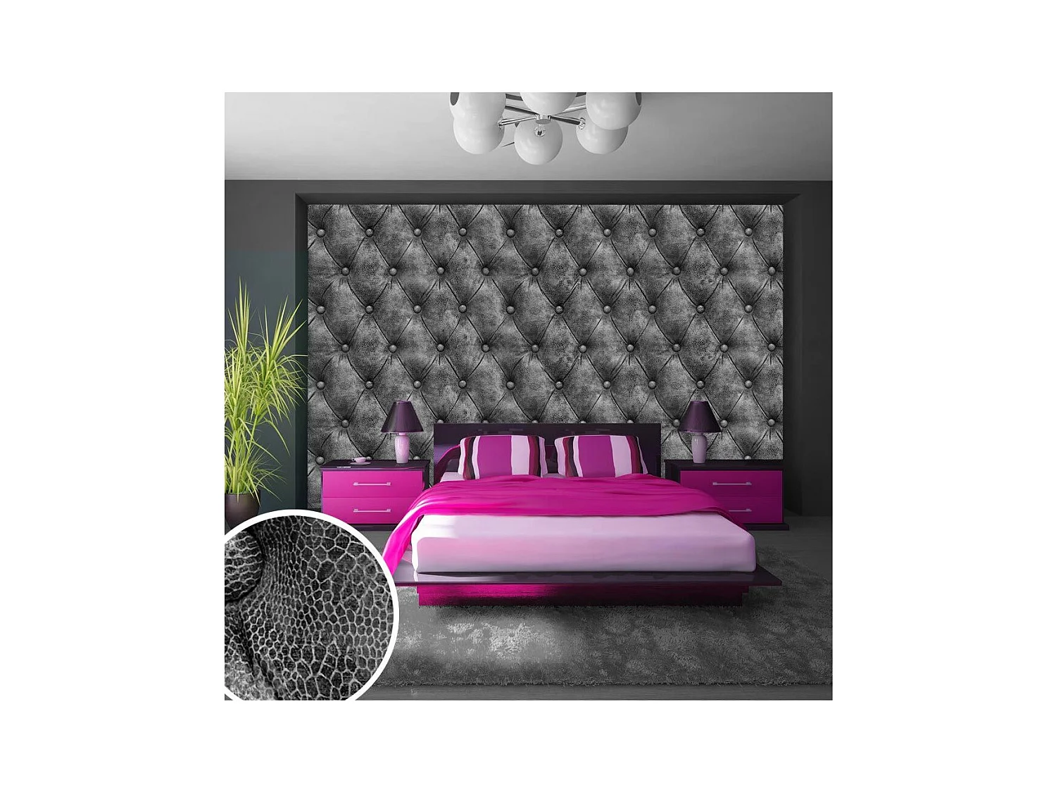 Papier Peint "Gray Rhombuses" 70 x 100 cm