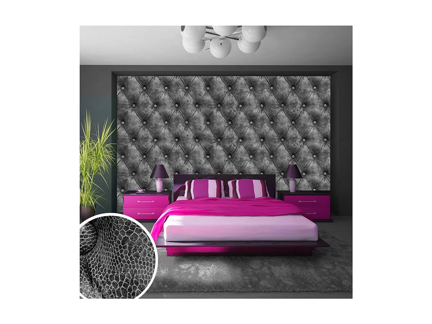 Papier Peint "Gray Rhombuses" 70 x 100 cm