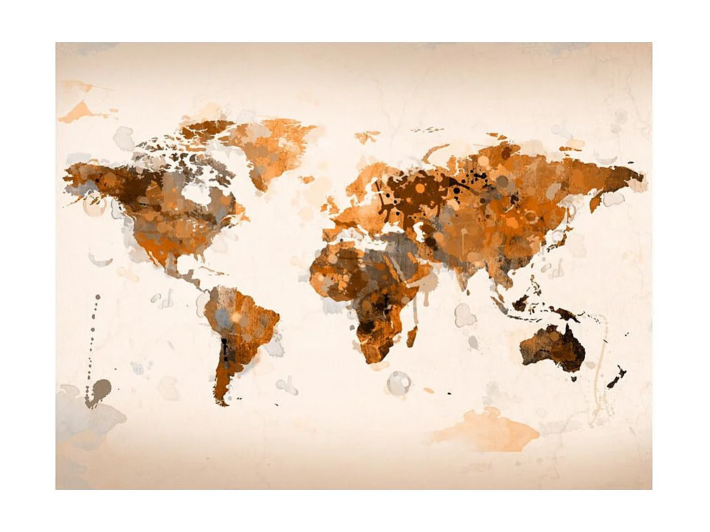 Papier Peint "Monde dans Les Tons Brun" 193 x 250 cm